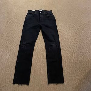 Agolde black ripped jeans size 28